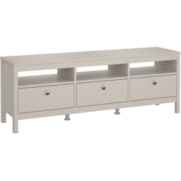Florence Madrid 3 Drawer 3 Shelf Cashmere TV Unit - Size: 54.1 x 151.4 x 38.4cm - Wilko - thumbnail 3