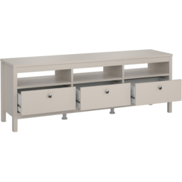 Florence Madrid 3 Drawer 3 Shelf Cashmere TV Unit - Size: 54.1 x 151.4 x 38.4cm - Wilko - thumbnail 6