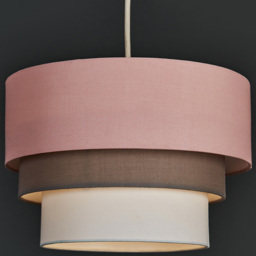 ValueLights Aztec 3-Tier Dusky Pink Fabric Ceiling Light Shade - Size: 30 x 20 x 30cm - Wilko - thumbnail 3