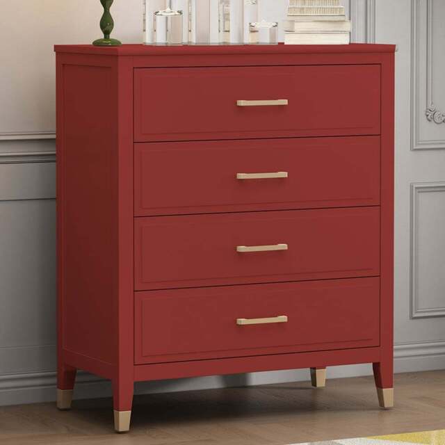 Palazzi 4 Drawer Red Chest of Drawers - Wilko - image 1