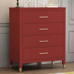 Palazzi 4 Drawer Red Chest of Drawers - Wilko