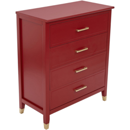 Palazzi 4 Drawer Red Chest of Drawers - Wilko - thumbnail 5