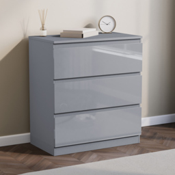 Vida Designs Glinton 3 Drawer Grey Chest of Drawers - Wilko - thumbnail 6