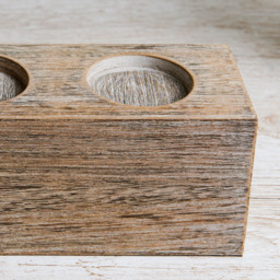 Wooden Tealight Candle Holder Set Brown - Wilko - thumbnail 5