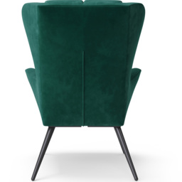 Dorel Dalton Green Velvet Accent Chair - Size: 91 x 75 x 86cm - Wilko - thumbnail 5