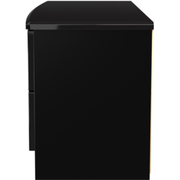 Crowndale Camden 4 Drawer Black Gloss and Black Bed Box Ready Assembled - Size: 51 x 112 x 42cm - Black Gloss & Black - Wilko - thumbnail 5
