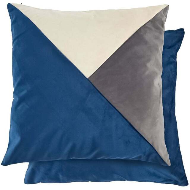 Serene Picasso Navy Cushion Cover 43 x 43cm - Blue - Wilko - image 1