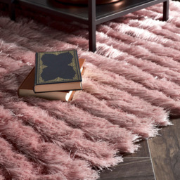 Origins Carved Glamour Abode Rose Rug 80 x 150cm - Pink - Origins Rugs - Wilko - thumbnail 5