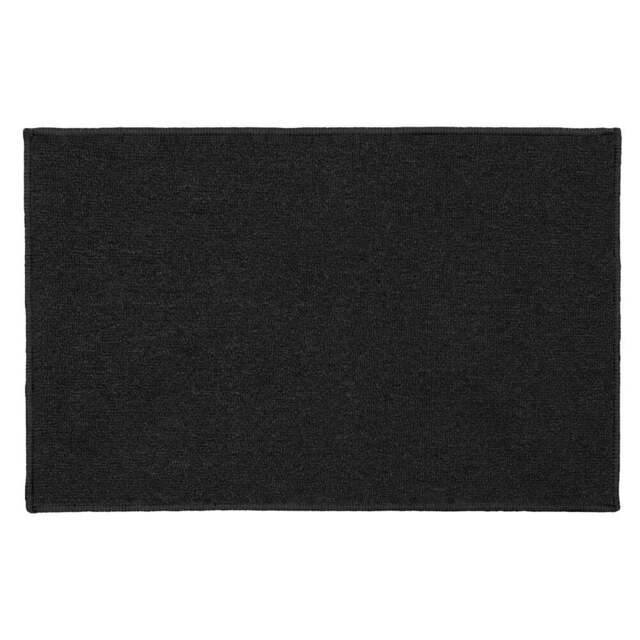 JVL Eden Black Indoor Machine Washable Doormat 50 x 80cm - JVL Homewares - Wilko - image 1