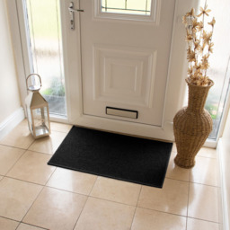 JVL Eden Black Indoor Machine Washable Doormat 50 x 80cm - JVL Homewares - Wilko - thumbnail 3