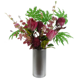 Leaf Pink Protea Sugarbush Stem Artificial Flower 6 pack - Size: 65 x 25 x 25cm - Wilko - thumbnail 3