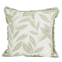 Hallie Leaves Cushion  - Multicolour - Wilko