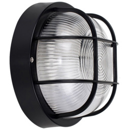 ValueLights Pendle Black Bulkhead Outdoor Wall Light - Size: 17.6 x 19 x 19cm - Wilko