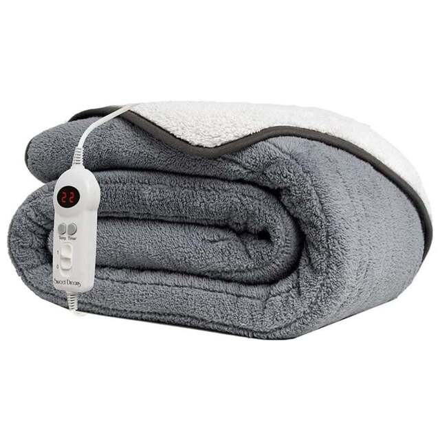 Sweet Dreams Grey Reversible Electric Throw - Size: 200 x 203 cm - Wilko - image 1