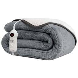 Sweet Dreams Grey Reversible Electric Throw - Size: 200 x 203 cm - Wilko - thumbnail 1