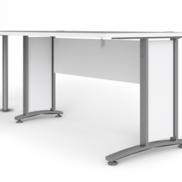 Florence Wooden and Steel 150cm Desk White and Silver Grey - Size: 80.1 x 150.1 x 75.2cm - Furniture to Go - Wilko - thumbnail 6