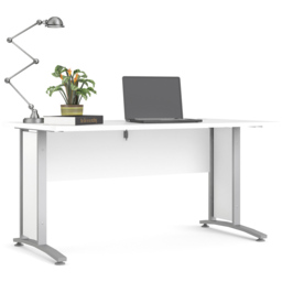 Florence Wooden and Steel 150cm Desk White and Silver Grey - Size: 80.1 x 150.1 x 75.2cm - Furniture to Go - Wilko - thumbnail 4