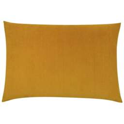 furn. Contra Mustard Velvet Cushion - Size: 60 x 40cm - Multi - Wilko
