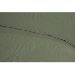Avery Leaf Duvet Cover and Pillowcase Set - Olive Green/Superking - Size: Super King - Wilko - thumbnail 4