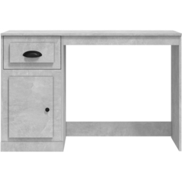 vidaXL Single Door Single Drawer Study Desk Concrete Grey - Size: 75 x 115 x 50cm - Wilko - thumbnail 6