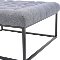 Living and Home Grey Linen Footstool - Wilko - thumbnail 5