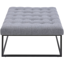 Living and Home Grey Linen Footstool - Wilko - thumbnail 3