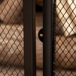 HOMCOM 3 Panel Black Mesh Fireplace Screen - Size: 87 x 7.5 x 66cm - Wilko - thumbnail 4