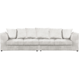 Luxor 4 Seater Silver Jumbo Cord Scatter Back Sofa - Wilko - thumbnail 3