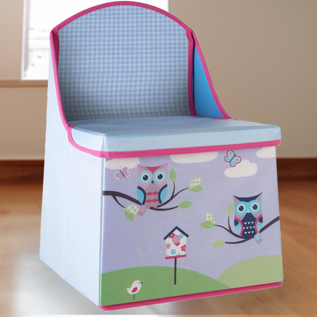 Premier Housewares Kids Owl Storage Seat - Size: 28 x 28 x 48cm - Purple - Premier Kids - Wilko - image 1