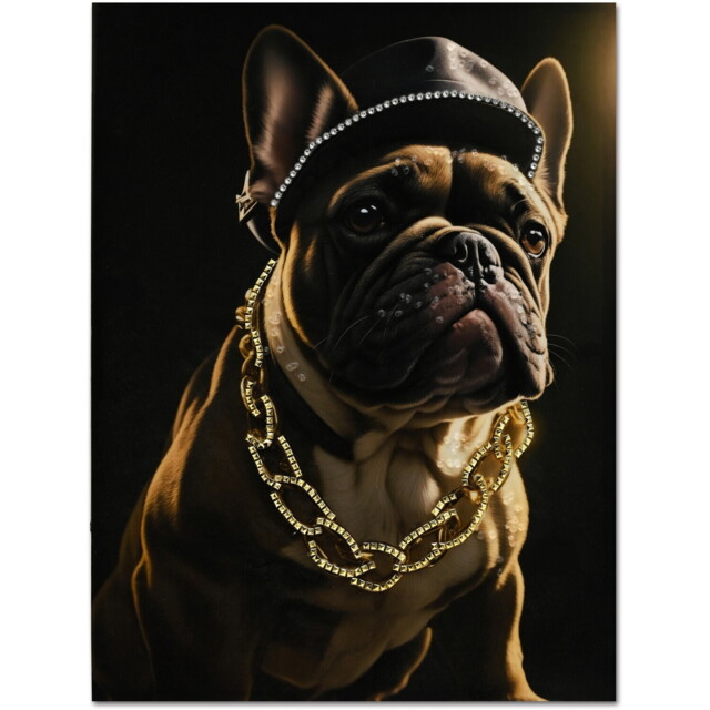 Glossy Jewelled Street Style Dog Canvas - Multicolour - Wilko - image 1