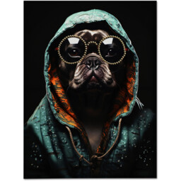 Glossy Jewelled Street Style Dog Canvas - Multicolour - Wilko - thumbnail 5