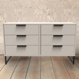 Crowndale Hong Kong 6 Drawer Kashmir Ash Chest of Drawers Ready Assembled - Cream - Wilko