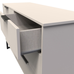 Crowndale Hong Kong 6 Drawer Kashmir Ash Chest of Drawers Ready Assembled - Cream - Wilko - thumbnail 6