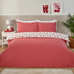 Love Hearts Duvet Set Red Superking - Size: Super King - Divante - Wilko - thumbnail 3