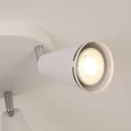 Lighting Collection Carter 3 Light White Spotlight - Size: 19.5 x 10.5 x 19.5cm - Chrome and White - Wilko - thumbnail 5
