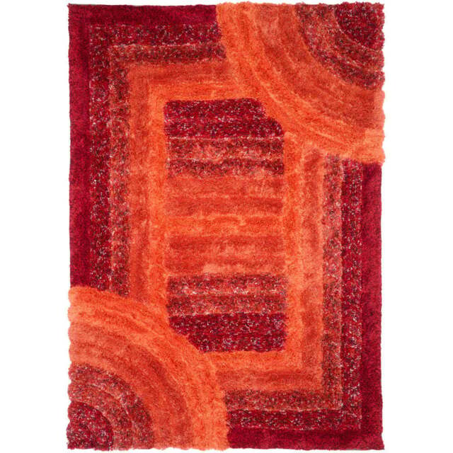 DS Living Trellis Red Ultra Plush Rug 160 x 230cm - Wilko - image 1