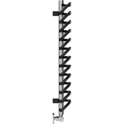 Terma Michelle 1245BTU Metallic Black and Chrome Heated Towel Rail 780 x 400mm - Size: 78 x 40 x 12.6cm - Multi - Wilko - thumbnail 6