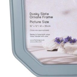 Ornate Photo Frame - Dusky Slate/16 x 12in - Wilko - thumbnail 3