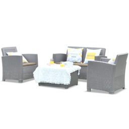 Centurion Supports Santana Rattan 4 Seater Lounge Set Grey - Wilko - thumbnail 3