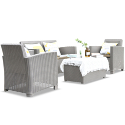 Centurion Supports Santana Rattan 4 Seater Lounge Set Grey - Wilko - thumbnail 4
