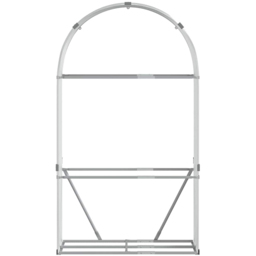 vidaXL Silver Galvanised Steel Firewood Log Holder 210 x 120 x 45cm - Wilko - thumbnail 4