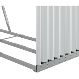 vidaXL Silver Galvanised Steel Firewood Log Holder 210 x 120 x 45cm - Wilko - thumbnail 6