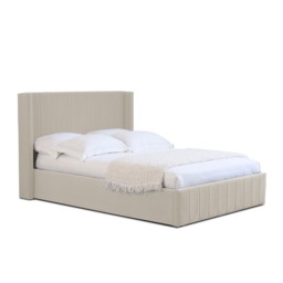Olivia Super King Cream Brushed Velvet Ottoman Bed - Wilko - thumbnail 3