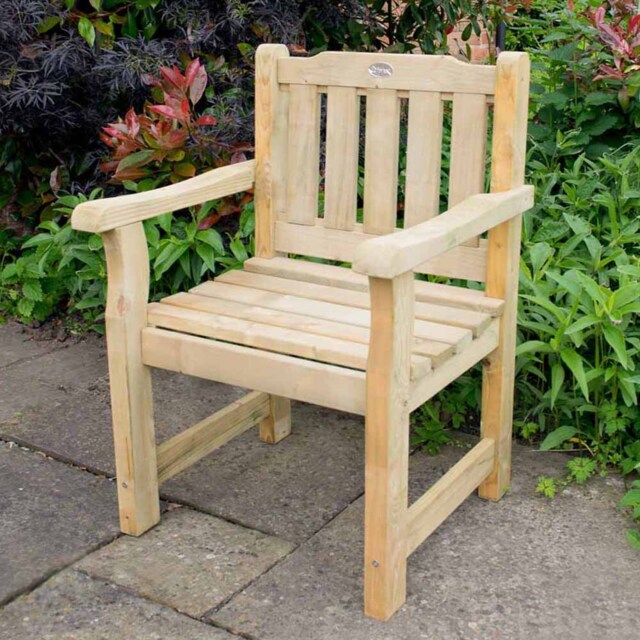 Forest Garden Rosedene Patio Chair - Size: 1 Seater - Brown - Wilko - image 1