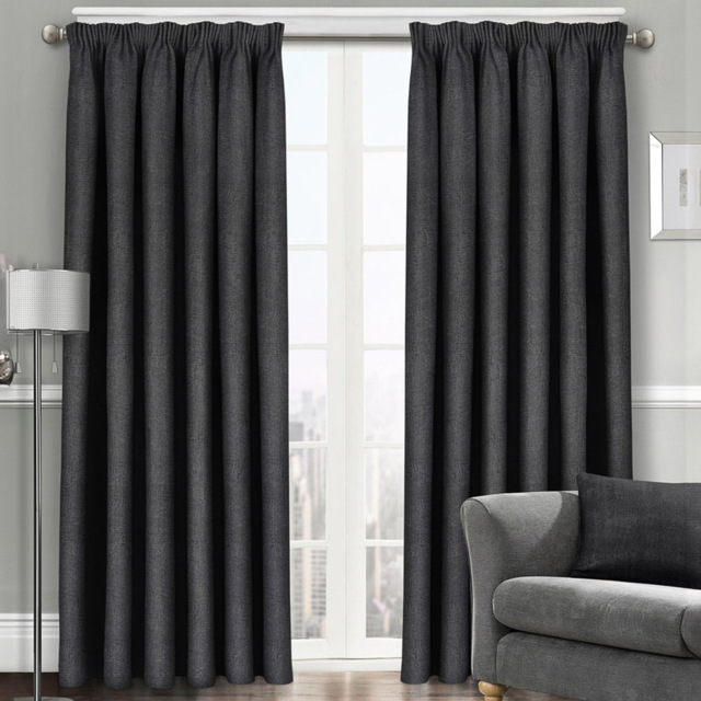 Velosso Westwood Black Curtains 168 x 137cm - Size: W 168 x D 137cm - Wilko - image 1