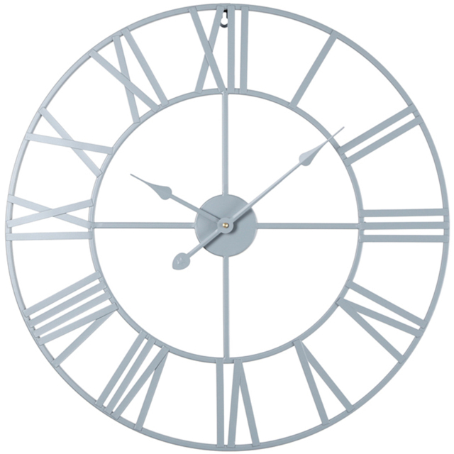 EOS Grey Skeleton Wall Clock with Roman Numerals 60cm - Size: 60 x 60 x 2cm - Home Garden Direct - Wilko - image 1
