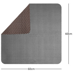 Nicoman Reversible Grey and Brown Square Corner Shower Mat 60 x 60cm - Size: 0.4 x 60 x 60cm - Wilko - thumbnail 5