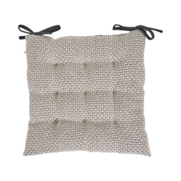 Plush Woven Seat Pad Black and White - Wilko - thumbnail 3