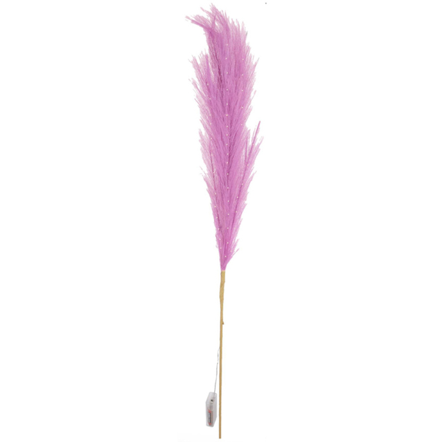 Shatchi Pre Lit Pink Pampas Grass 100cm - Size: 100 x 8 x 8cm - Wilko - image 1