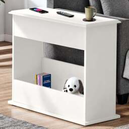 Seconique Stratford White Sofa End Table - Size: 59.5 x 70 x 29cm - Wilko - thumbnail 1